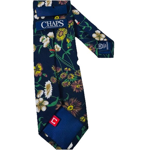 CHAPS BY RALPH LAUREN NAVY FLORAL MENS TIE 3 in x 57 in. - Picture 2 of 4